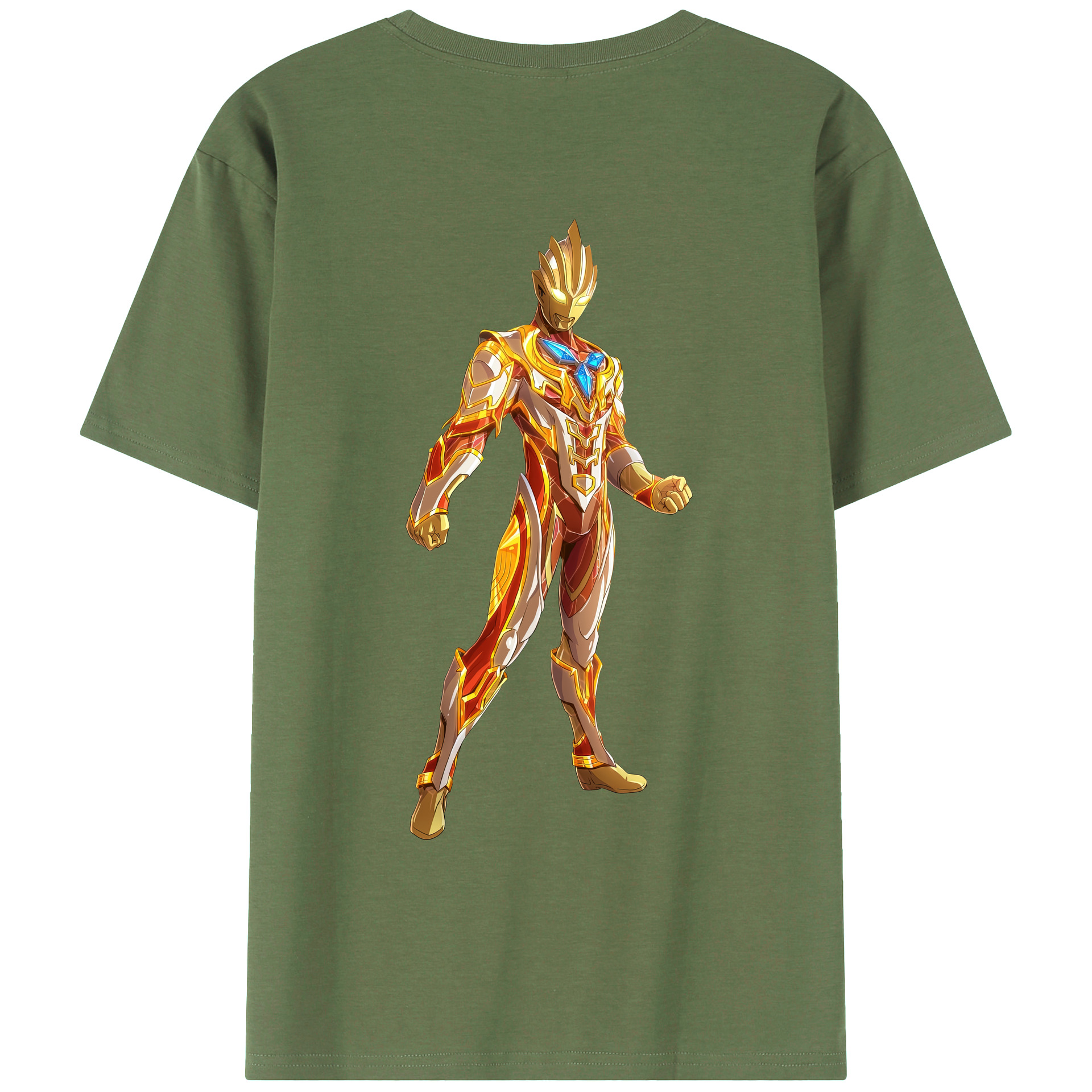 （画像用） ウルトラマン Ultraman 綿100％ メンズ半袖Tシャツ（バックプリント） 通気性